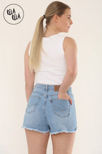 Sparkle Rhinestone Stud High Waist Stretch Denim Shorts