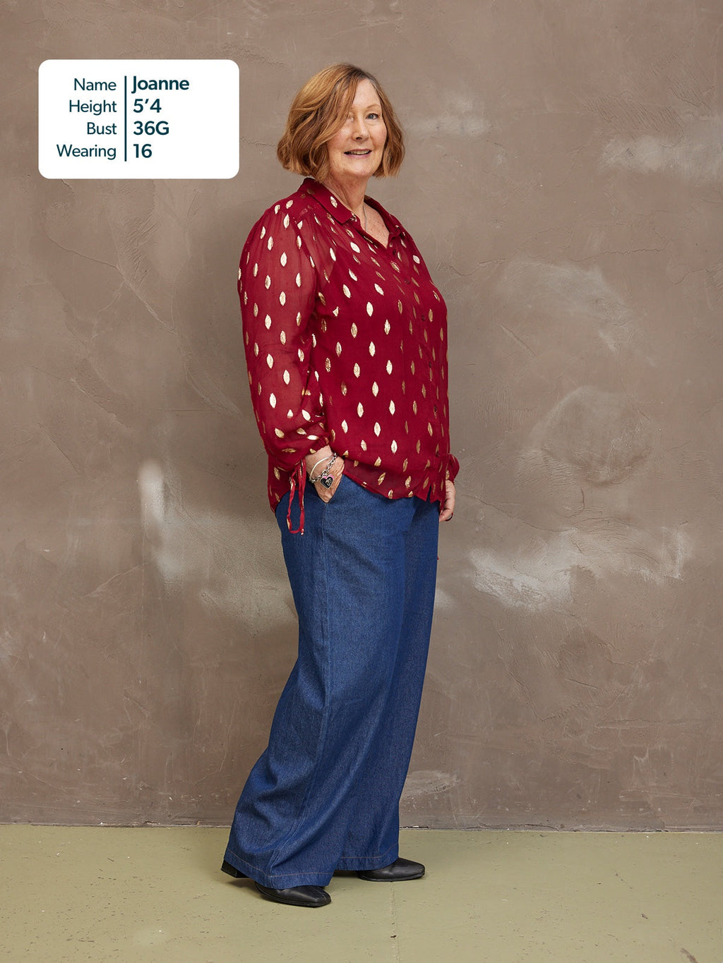 Jamila Lurex Shirt - Burgundy and Gold