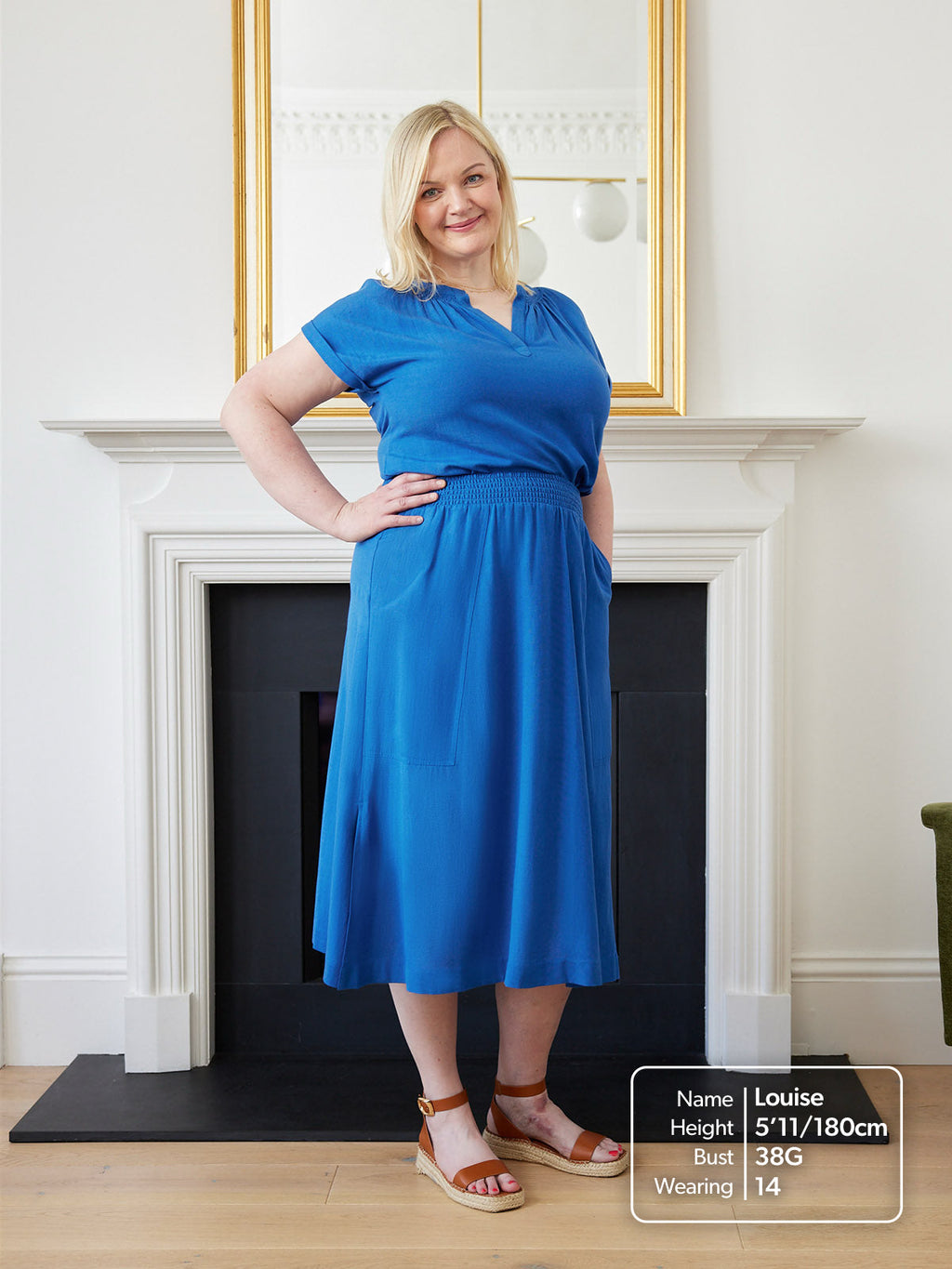 Julie Pocket Front Linen Skirt