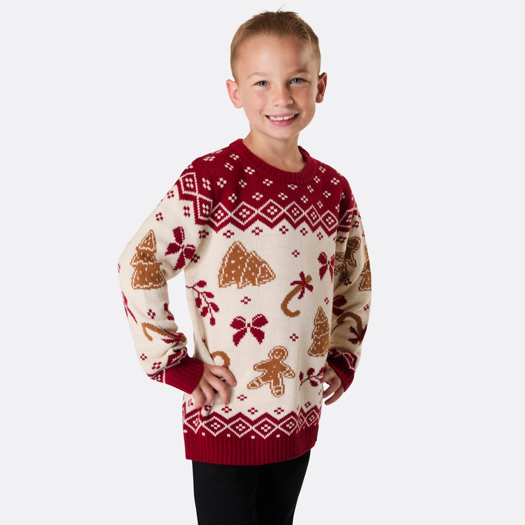 Kids' Gingerbread Christmas Jumper