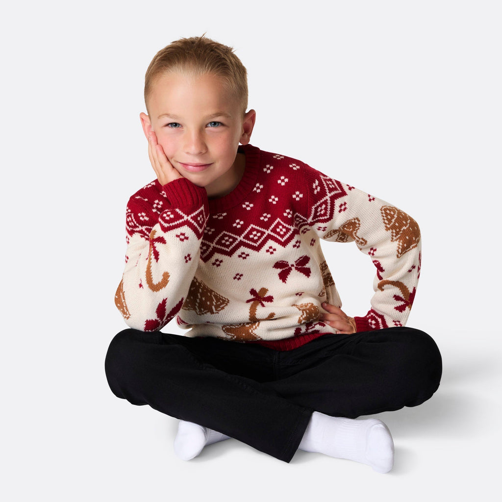 Kids' Gingerbread Christmas Jumper
