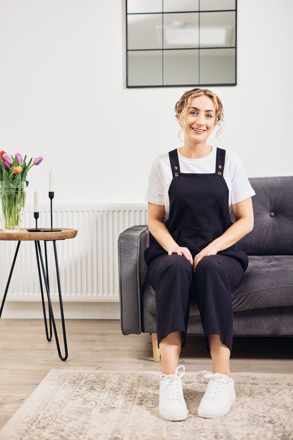 Kathleen - Relaxed Dungaree - Black