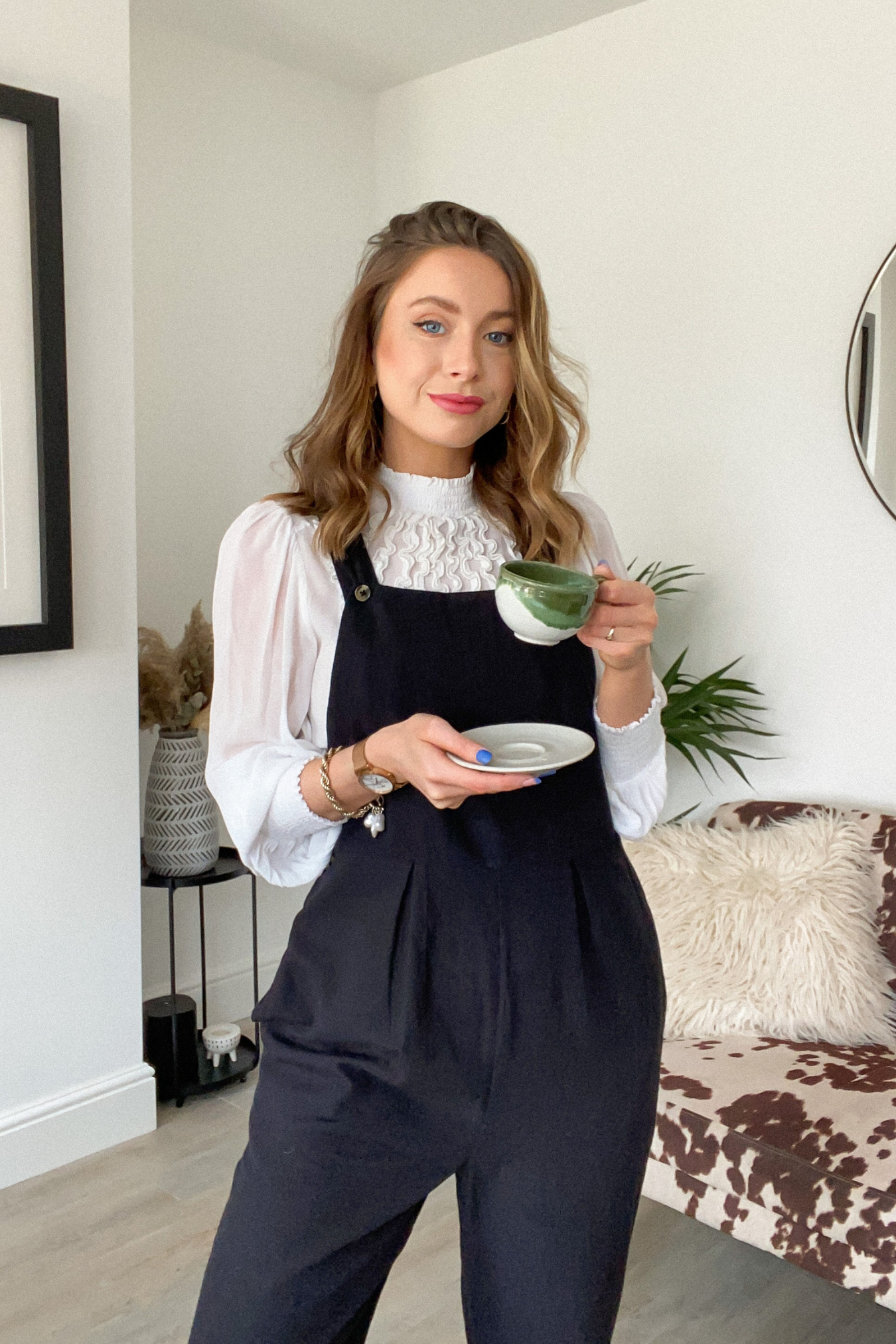 Kathleen - Relaxed Dungaree - Black