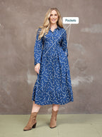 Kirsty Scribble Print Shirt Dress