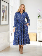Kirsty Scribble Print Shirt Dress