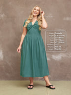 Claudia Green Knot Dress