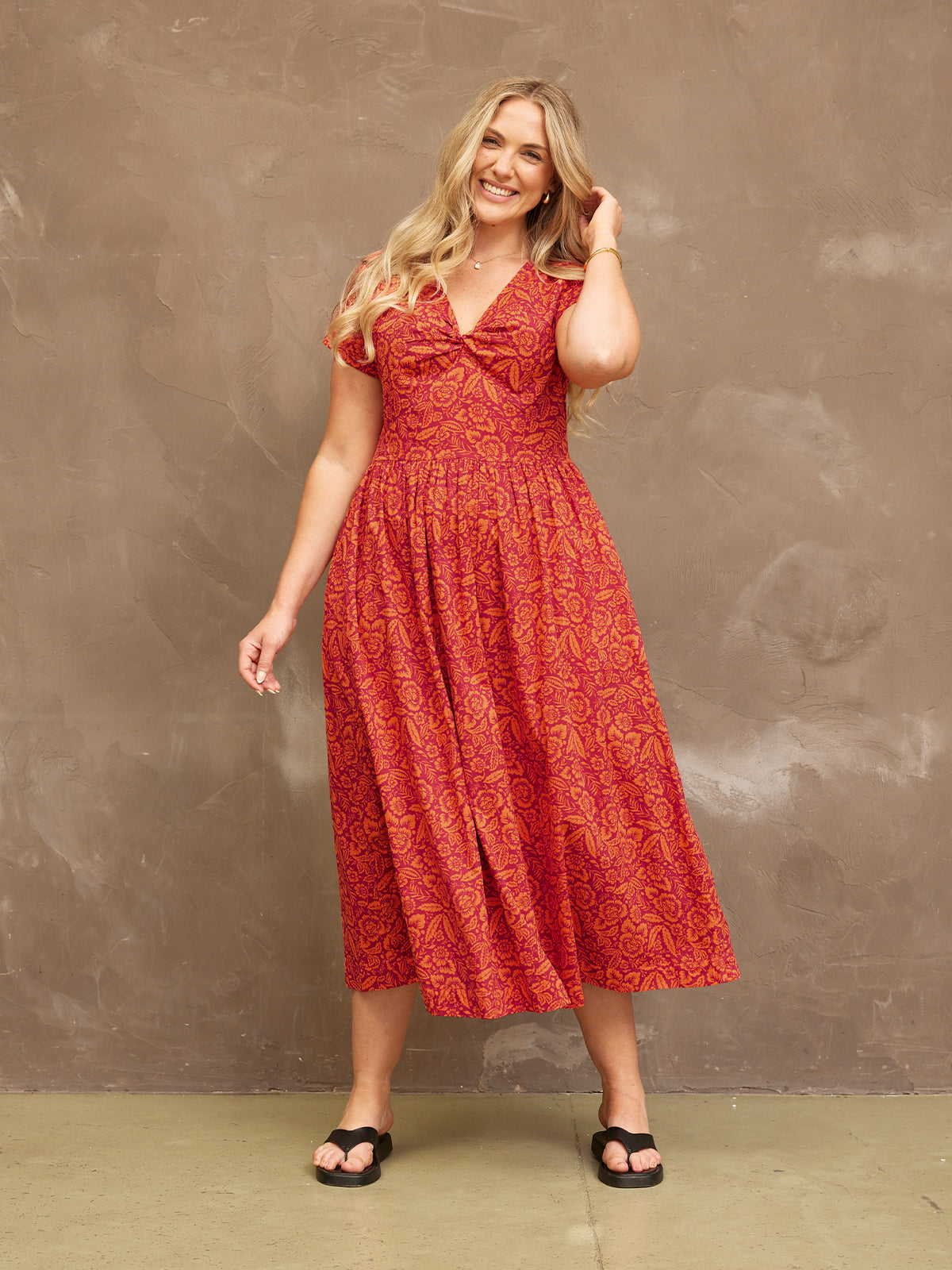 Claudia Floral Knot Dress