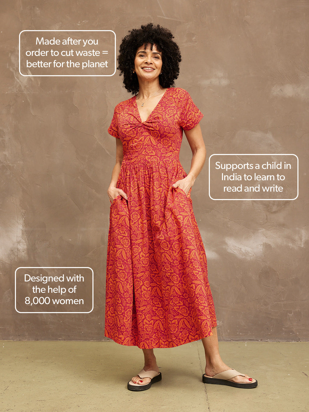 Claudia Floral Knot Dress