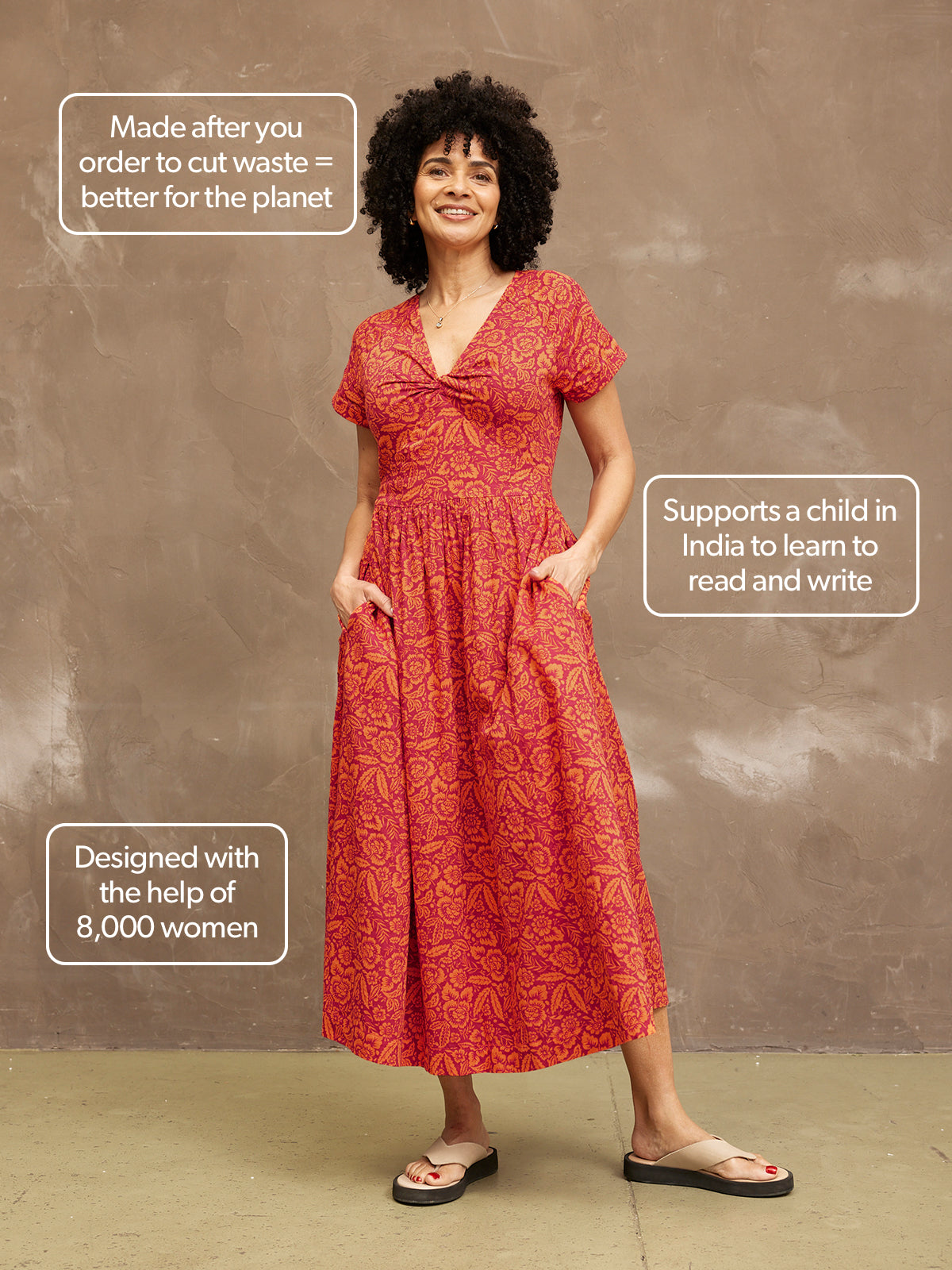 Claudia Floral Knot Dress