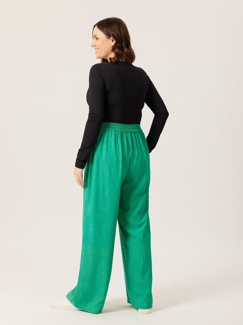 Lana - High Waisted Trousers - Green