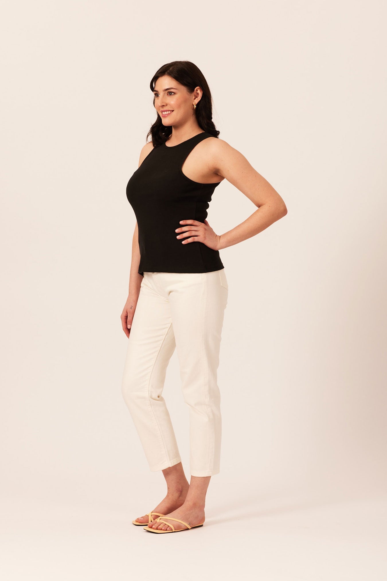 Laura-Joy - Ribbed Vest - Black