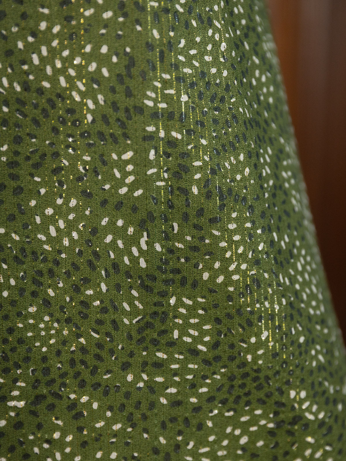 Libby Lurex Dress - Dark Green / Gold