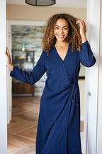 Christina - Wrap Midi Dress - Navy
