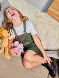 Lilah - Kids Pinafore Dress - Olive