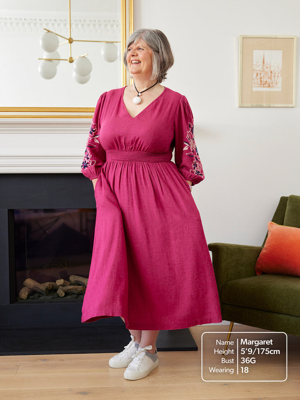 Lizzy Pink Embroidered Dress