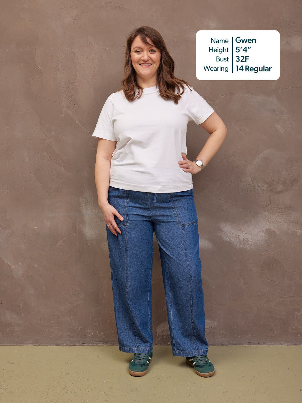 Lynn Drawcord Waist Trouser - Denim