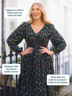 Maddie Dress - Black Floral