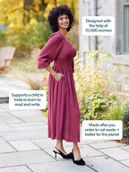 Maddie Dress - Burgundy