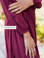 Maddie Dress - Burgundy