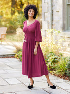 Maddie Dress - Burgundy