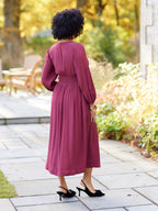 Maddie Dress - Burgundy