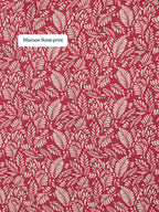 Maddie Short Sleeve Dress - Maroon Leaf Print