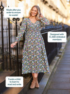 Maddie V-Neck Dress - Multi Coloured Floral