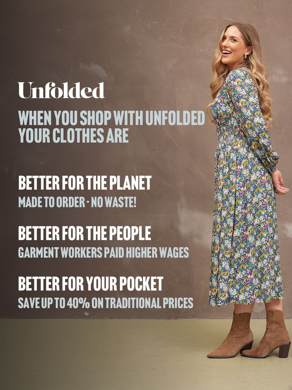 Maddie V-Neck Dress - Multi Coloured Floral