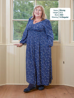 Maddie Dress - Navy Star Print
