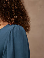 Maddie - V Neck Dress - Dark Teal