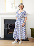 Maddie White Ditsy Print Midi Dress