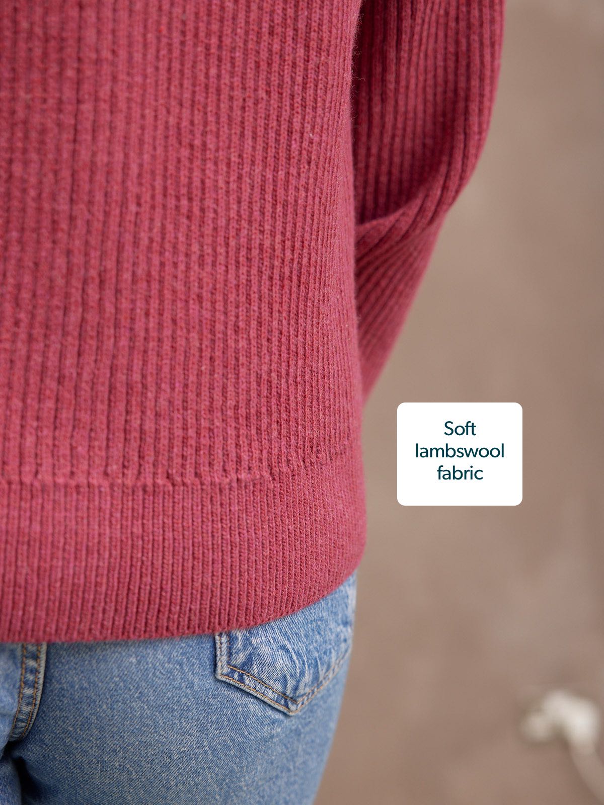 Margot Lambswool Rib Cardigan - Raspberry Pink