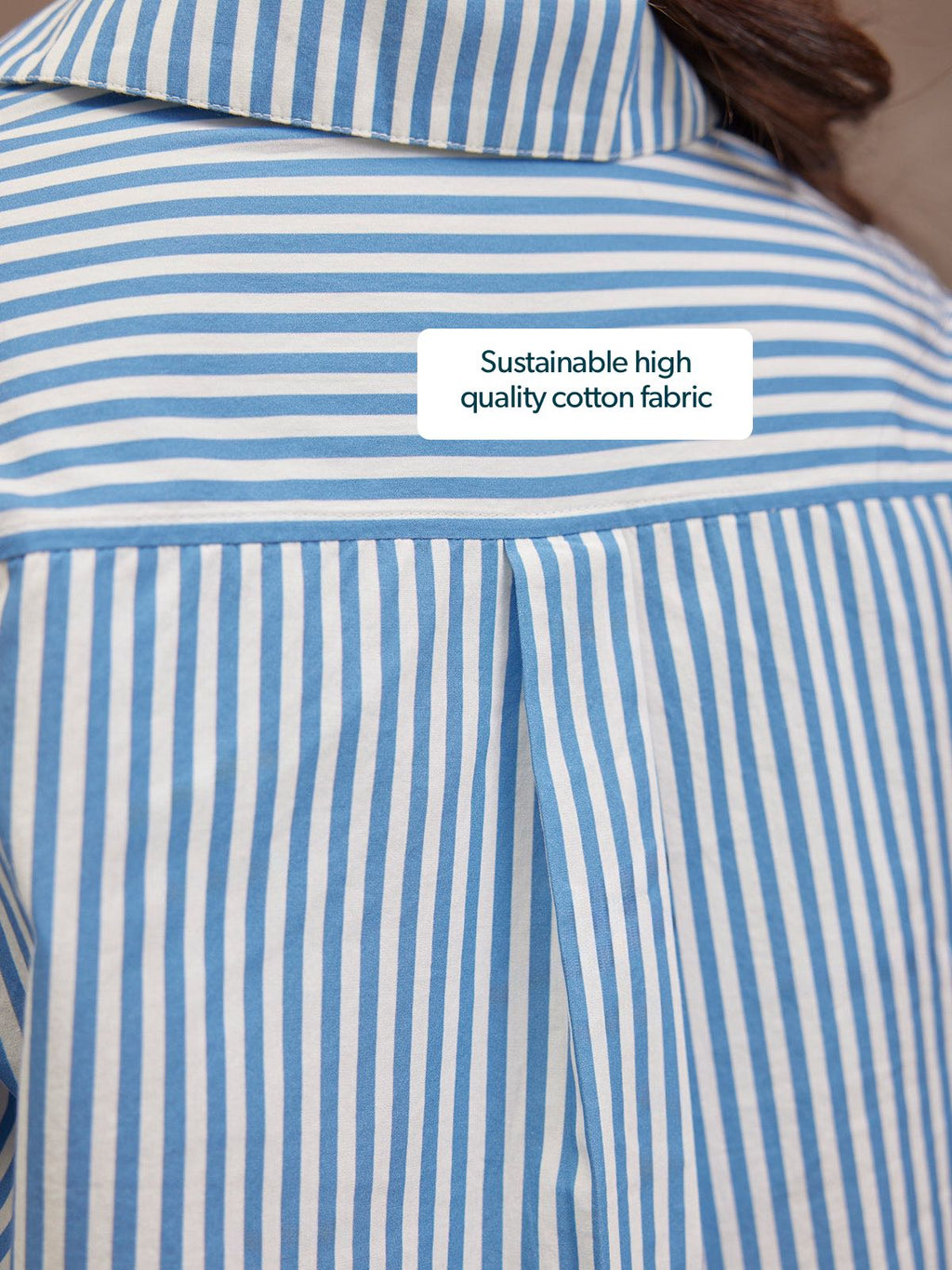 Maria Stripe Shirt - Blue and White