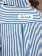 Maria Stripe Shirt - Blue and White