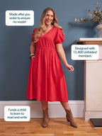 Marilyn Seersucker Dress - Red