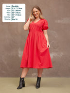 Marilyn Seersucker Dress - Red