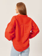 Martha Oversized Shirt - Red