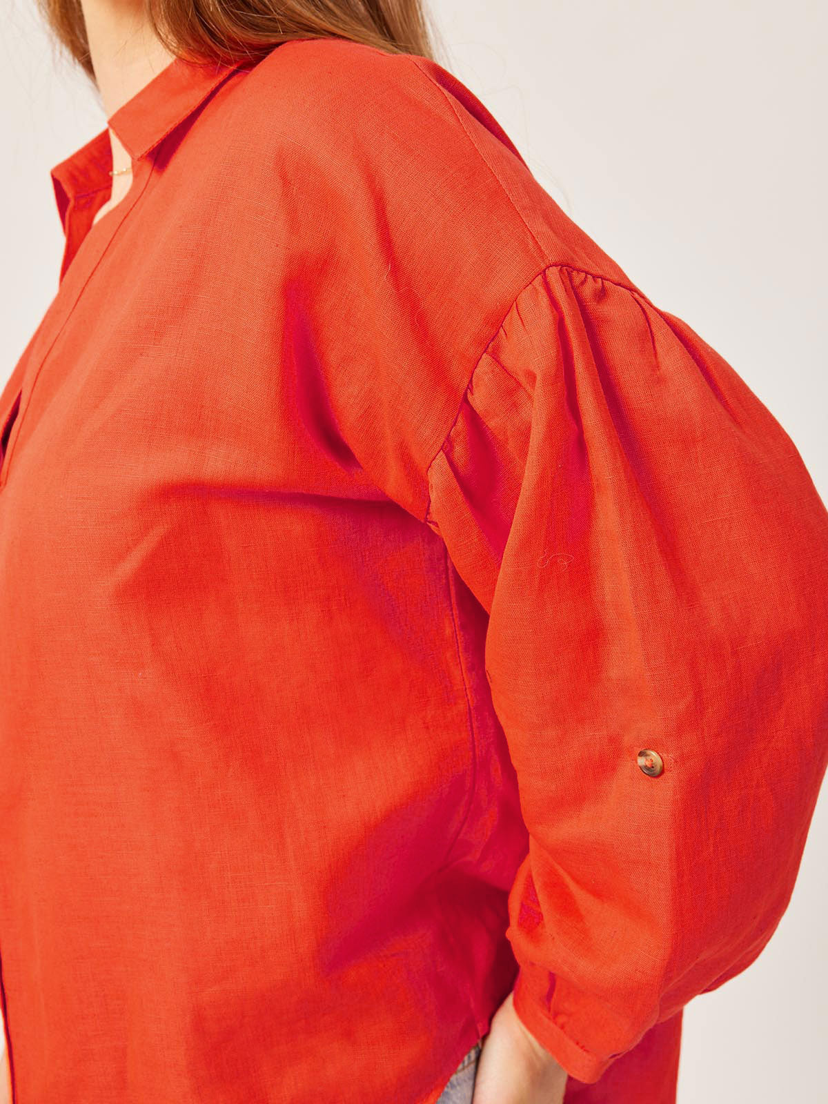 Martha Oversized Shirt - Red
