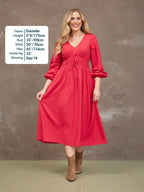 Miriam Red Seersucker Dress