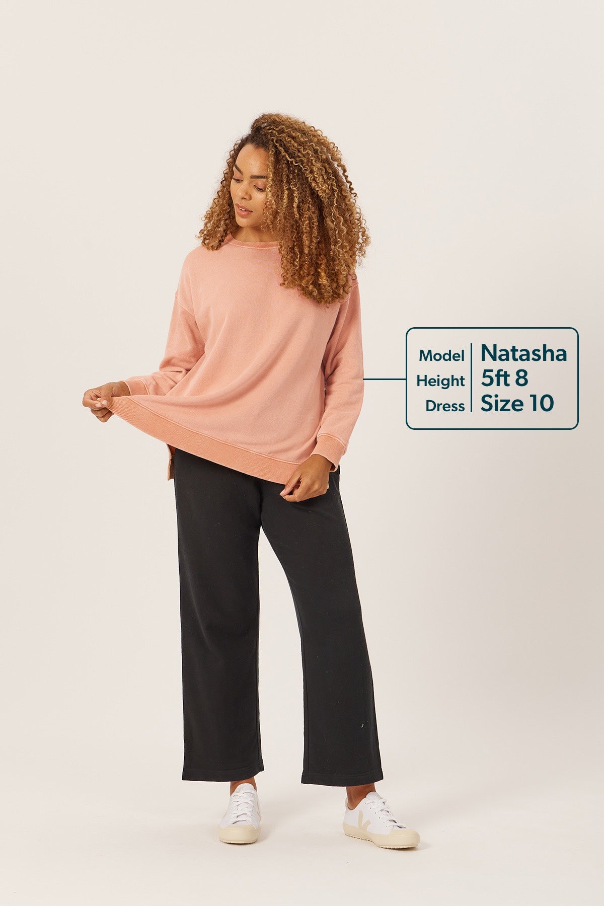 Nicky - Sweatshirt - Peach Stonewash