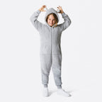 Kids' Grey Teddy Bear Onesie