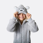 Kids' Grey Teddy Bear Onesie