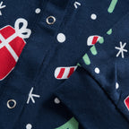Kids' Blue Christmas Pattern Overall Christmas Pyjamas