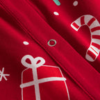 Kids' Red Christmas Pattern Overall Christmas Pyjamas