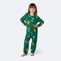 Kids' Green Hohoho Overall Christmas Pyjamas