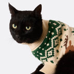 Cats' Green Retro Reindeer Christmas Jumper