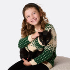 Cats' Green Retro Reindeer Christmas Jumper