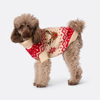 Dogs' Red Retro Reindeer Christmas Jumper