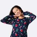 Blue Christmas Pattern Christmas Pyjamas Family
