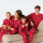 Red Christmas Pattern Christmas Pyjamas Family